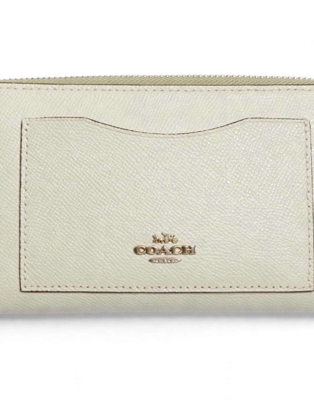 Coach Pebbled Leather Tote in Sage Green with Gold Hardware - Picture 3 of 4